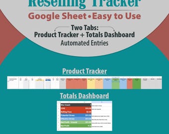 Reseller/Reselling Product/Inventory, Costs, and Profit Tracker/Spreadsheet - Google Sheets - Requires Gmail to Open