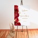 Red and Gold Floral Welcome Sign, Birthday Welcome Poster, Surprise ...