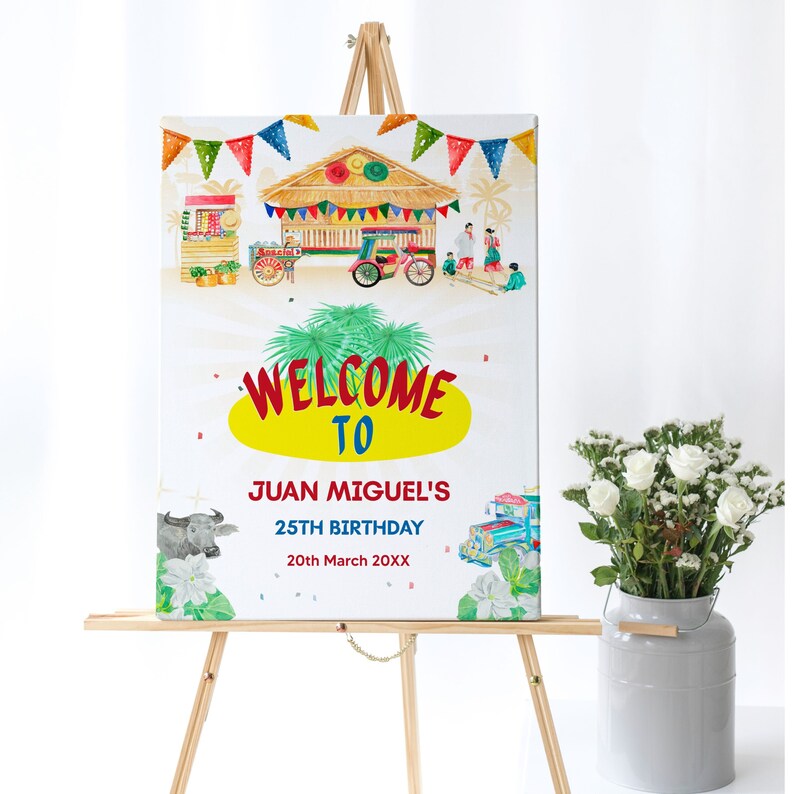 Filipino Event Sign Filipino Fiesta Filipino Buffet Etsy