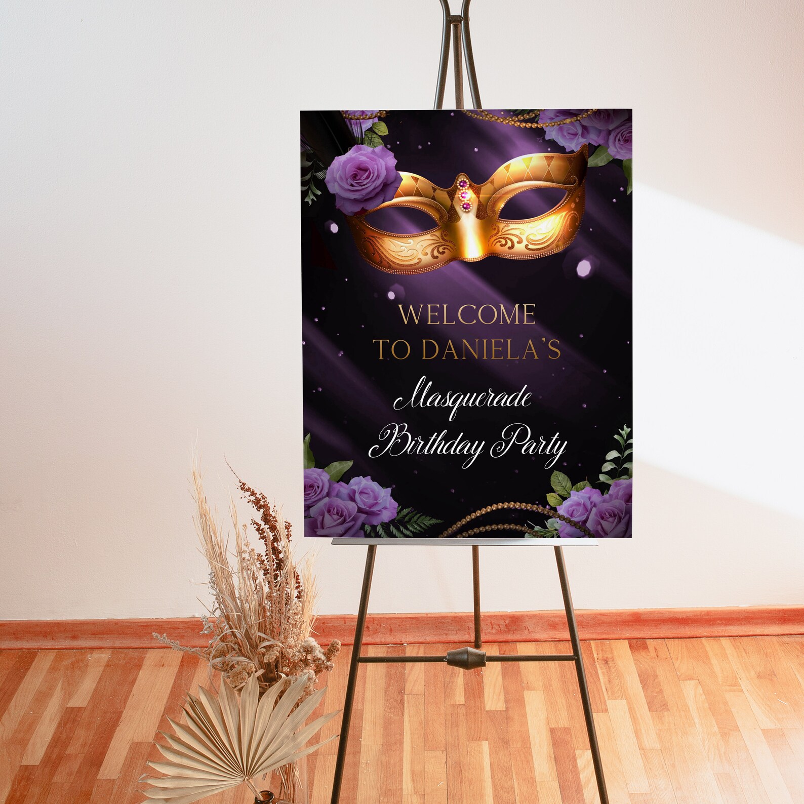 Masquerade Party Welcome Sign, Masquerade Poster Sweet 16, Mardi Gras ...