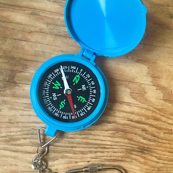 Engraved Compass Keychain Etsy