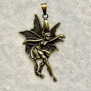 Clearance Bronze Fairy Charms | Fay Pendant | FAE Jewellery Making | Fairytale Jewelry DIY | Zipper Pull Charm | Keychain Charm | Bag Charm (3pcs /
