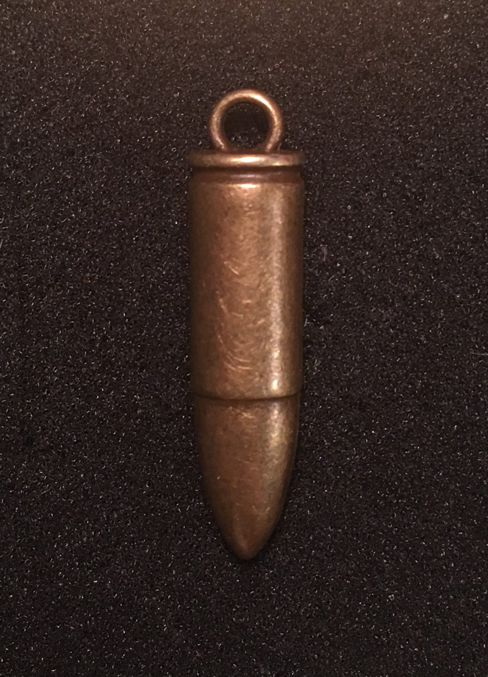 9 mm bronze bullet vintage pendant / amulet Etsy