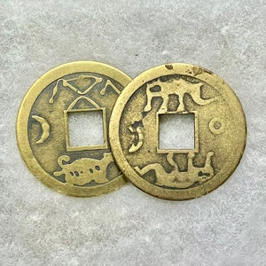 2 Monedas Chinas de La suerte una grande y una pequeña