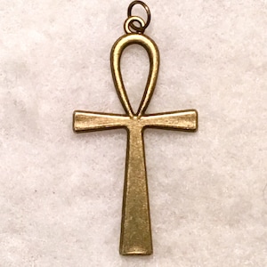 Ankh Cross- vintage bronze pendant/ charm.
