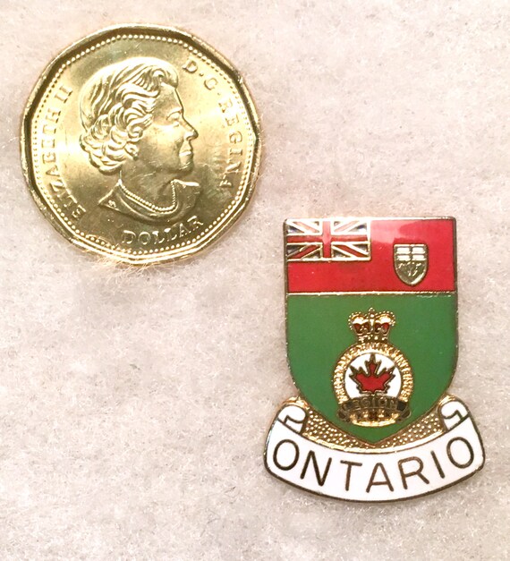 Royal Canadian Legion Ontario vintage enamel pin Gem