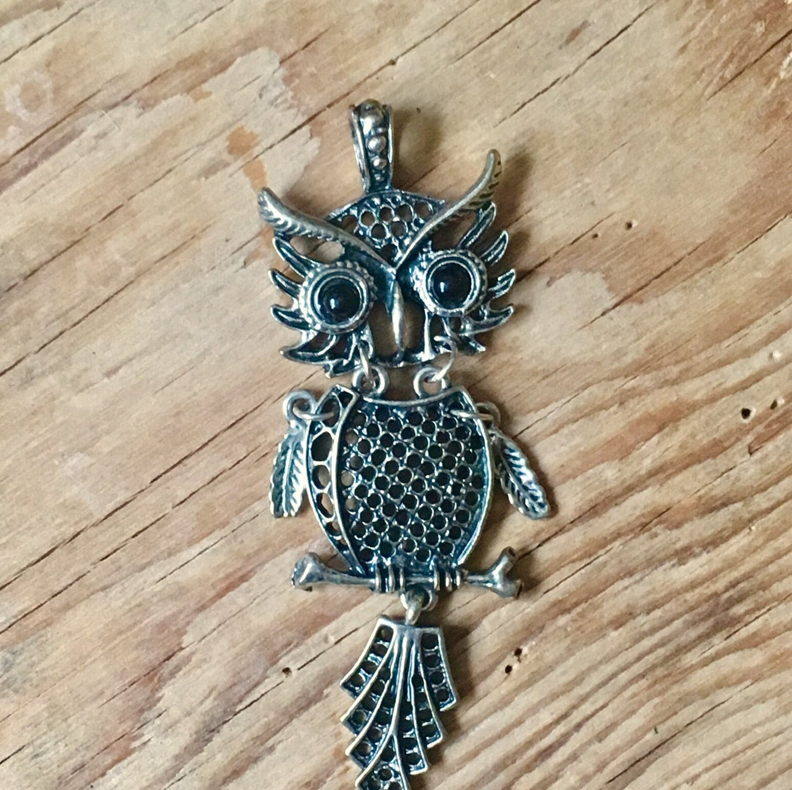 Owl - vintage charm / pendant.