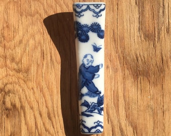 Chopstick rest holder - vintage Japanese hand painted porcelain