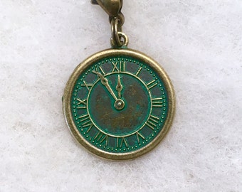 5 min to 12 - vintage copper charm on lobster clasp.