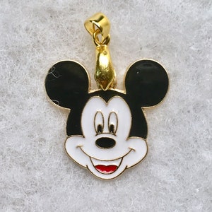 Mouse Earring Stud Cute 14k Solid Yellow Gold Mouse With Ribbon