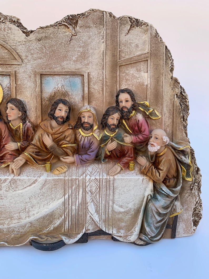 The Last Supper Statue, Wall Art, Home Decor With 3D Effect, Handmade