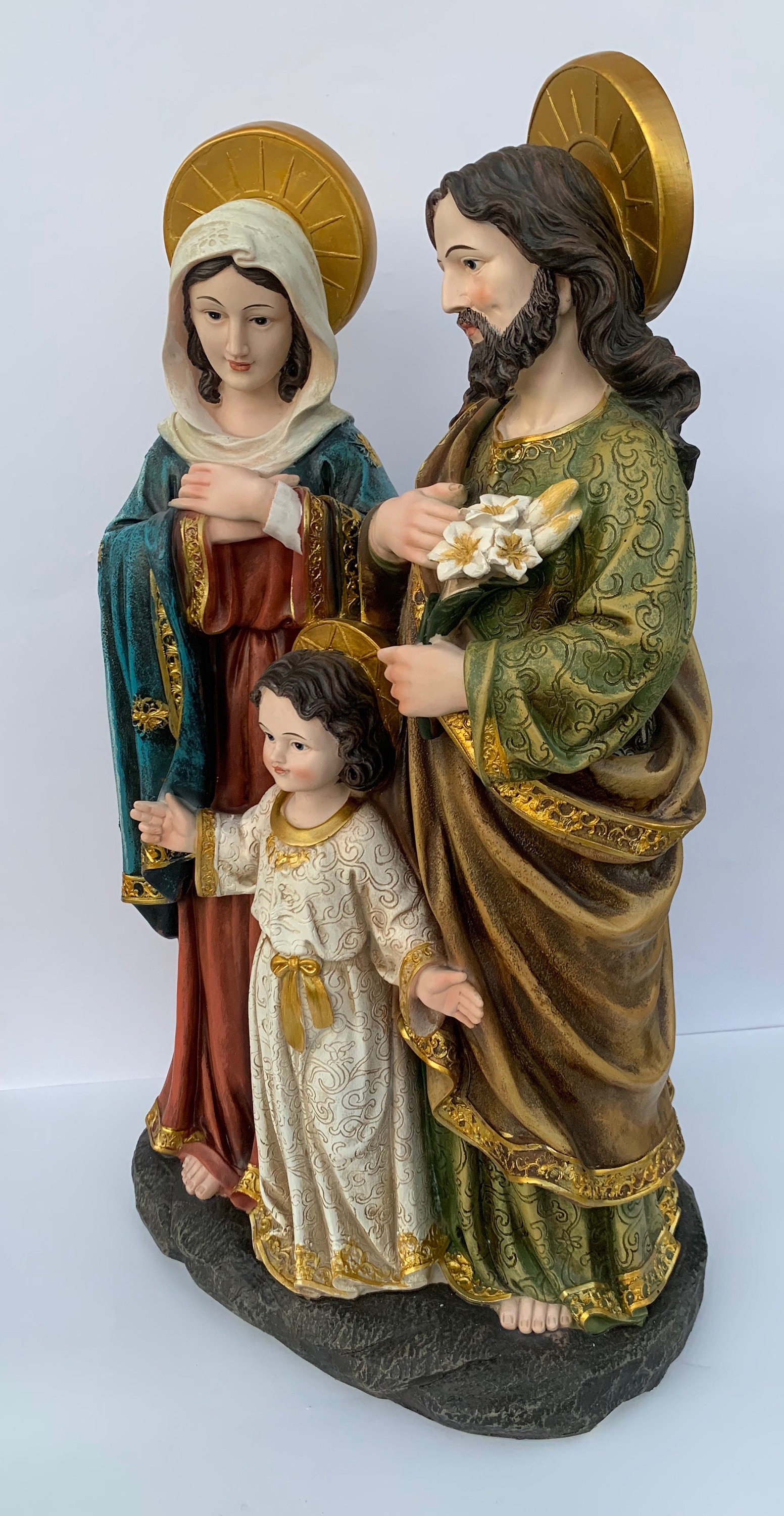 The Holy Family Wall Art Home Decor With 3D Effect Handmade Etsy