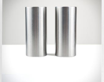 Arne Jacobsen for Stelton Cylinda Line S&P Shakers, MCM Stainless Steel Barware, MoMA Design