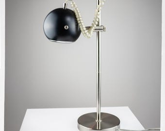 Bauhaus Style Table Lamp | Machine Age Design | Stainless Steel Desk Lamp