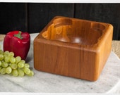 60s Mid Century Danish Staved Teak Nut Bowl, Flemming Digsmed Design for NISSEN Denmark, Vintage Scandinavian Design Danmark