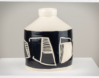 70s Unique Bud Vase, MCM Decor for your Bookshelf or College Apartment Housewarming Gift