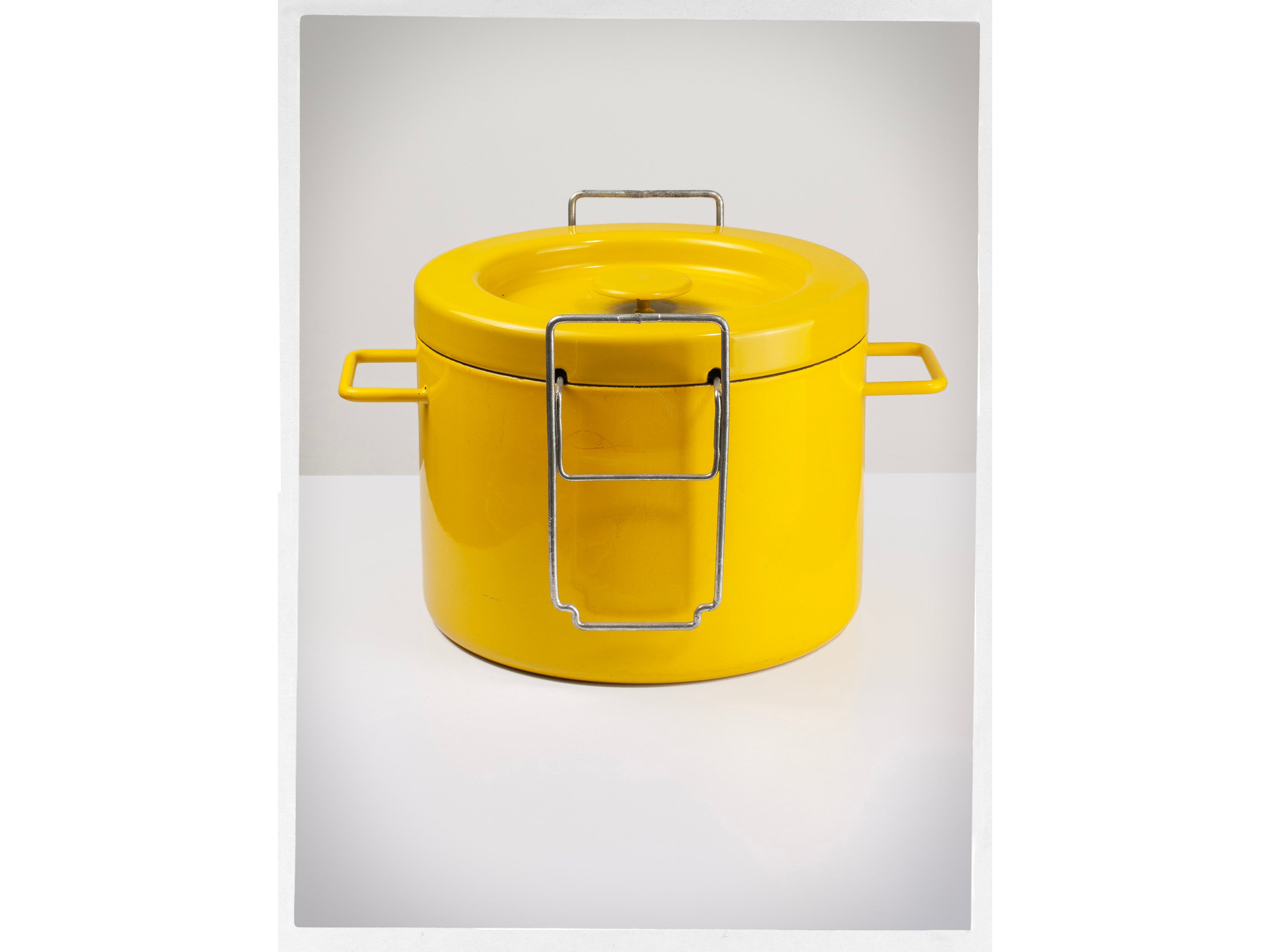 Vintage Michael Lax Copco Yellow Enamel Deep Fryer | 1970s Danish