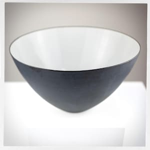 bol en Krenit vintage, bol à salade ou à fruits émaillé, décoration de cuisine MCM, scandinave moderne du milieu du siècle, décoration d&#39;intérieur Japandi