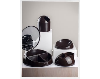 Vintage 70s Italian Vanity Set, Makio Hasiuke Design, Gedy Roberta Line