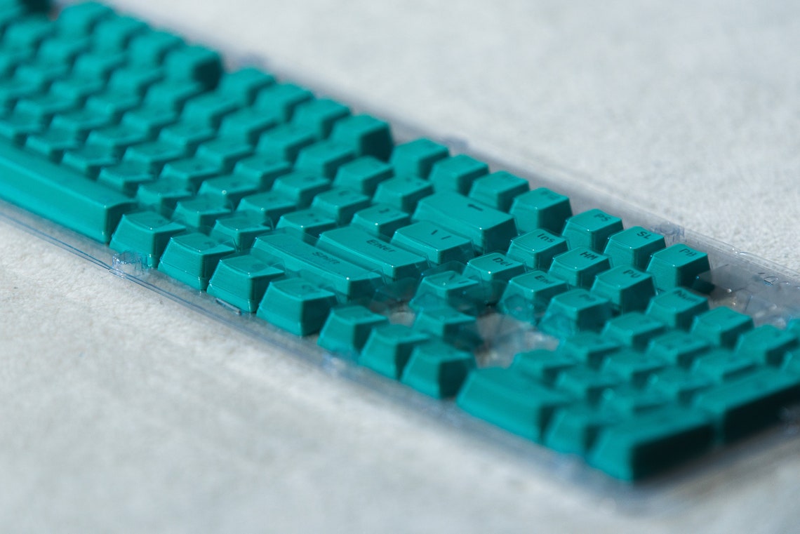 Aqua Blue Keyboard Caps Top Printed 104 Piece Caps MX Etsy