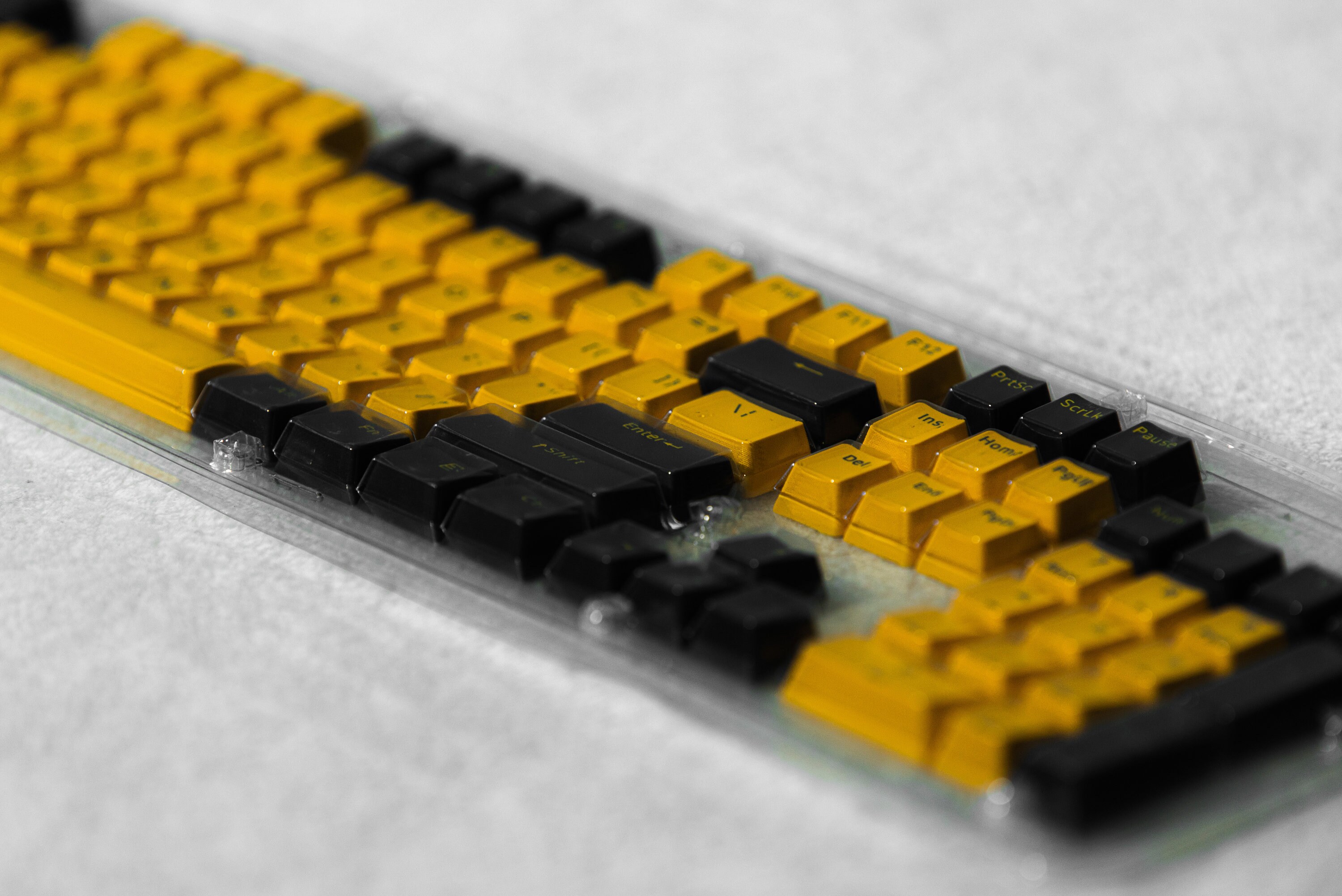Black and Yellow Keyboard Caps Top Printed 104 Piece Caps Etsy
