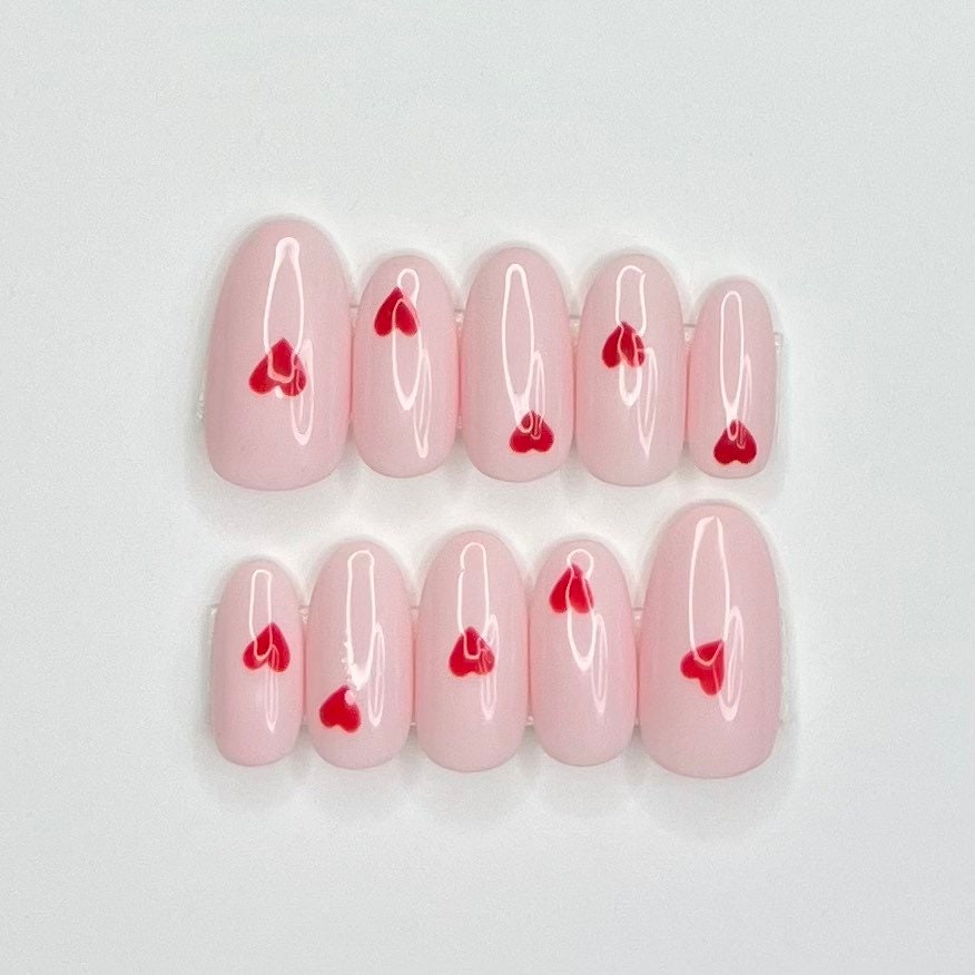 White Pink Nailsbaby Pink Nails Light Pink Nails Pink - Etsy