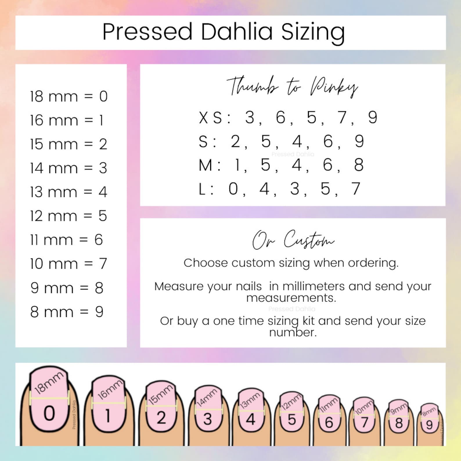Nail Sizing Kit Press on Nail Sizing Kit Press on Nails Etsy Nail Sizing Kit Press on Nail Sizing Kit Press on Nails Etsy