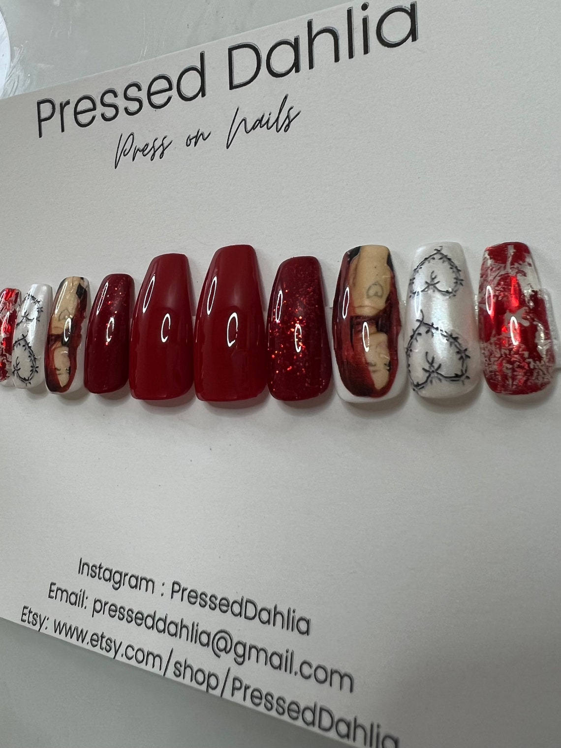 Karol G Press on Nails Karol G Nailsred Karol G Nailsred - Etsy