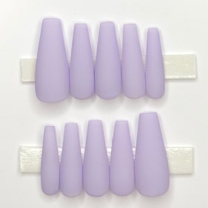 Light purple press on nails, pastel purple nails, Valentine’s Day nails , spring nails ,purple nails,purple press ons, lavender nails, vday