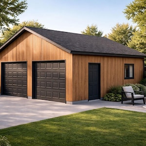 24x24 Two-Door Garage Plans: DIY Workshop or Home Office (PDF Download)