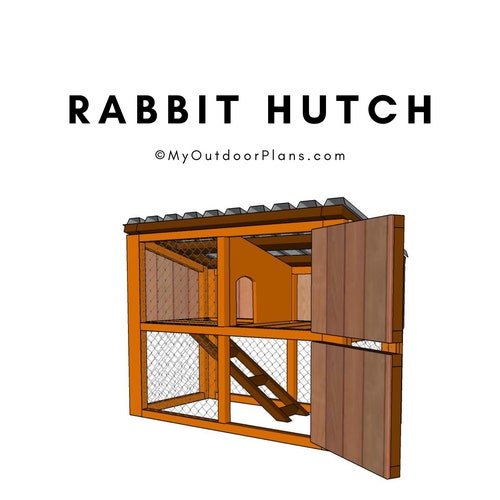 Plans for Backyard Double Decker Rabbit Hutch Etsy