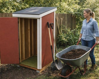 4x4 Lean-To Shed Plans: Compact Garden Tool Storage (Printable PDF)