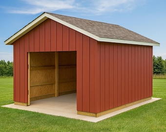 12x16 Pole Barn Plans: DIY Post Frame Building (PDF Download)