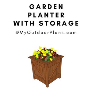 DIY Garden Planter Box with Storage Plans
