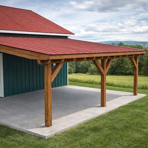 16x24 Lean-To Patio Cover Plans – DIY Attached Structure (PDF Download)