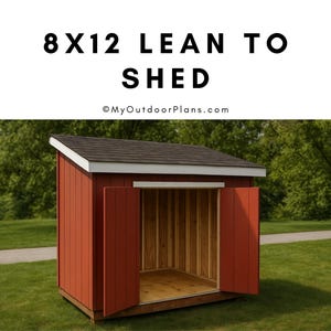 DIY 8x12 Lean to Shed Plans - Small Garden Shed Plans - PDF Download