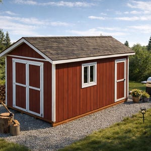 10x16 Gable Shed Plans: DIY Storage Shed with Double Doors (PDF Download)