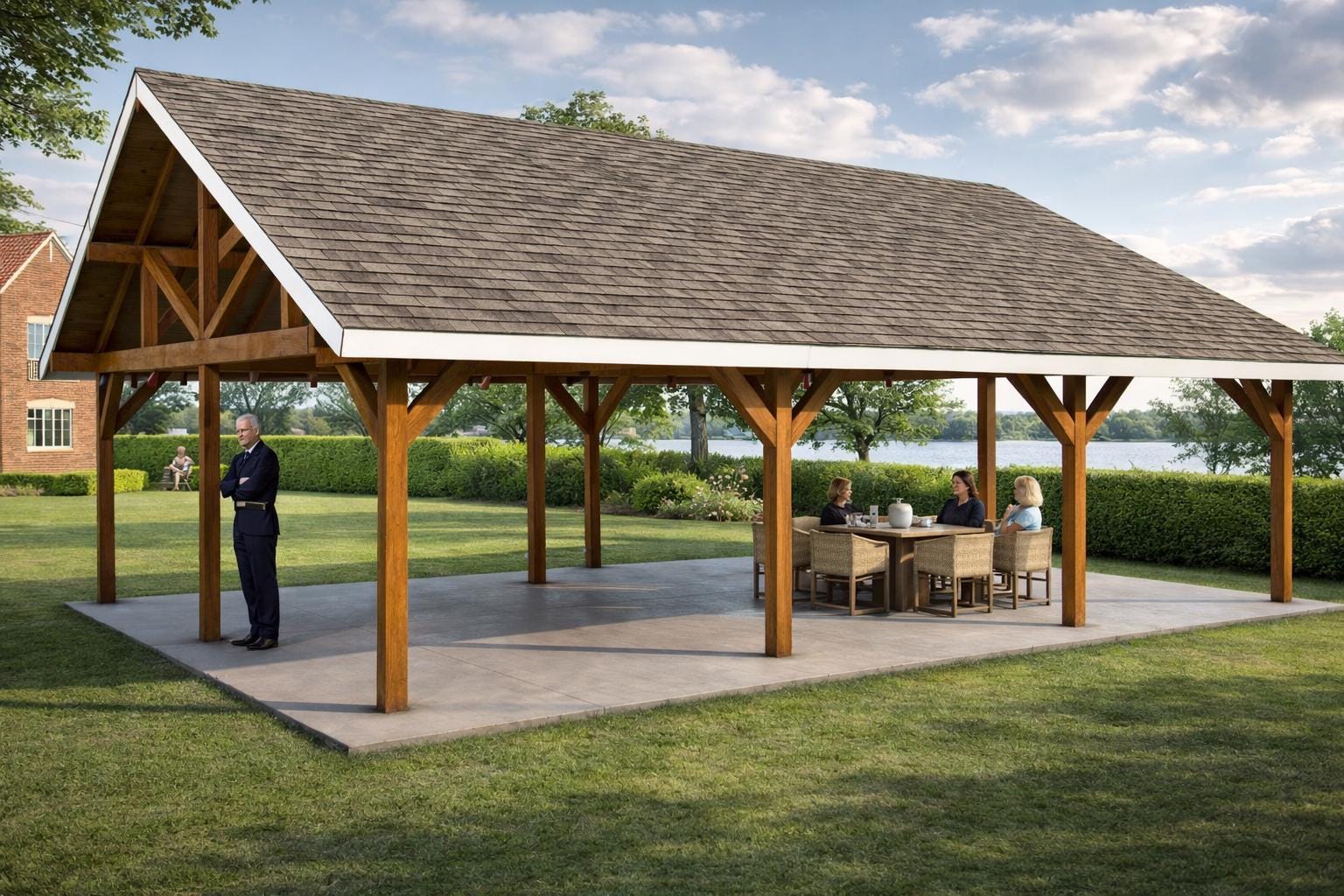 DIY 30x36 Gable Pavilion Plans - Large Wooden Gazebo Plans - PDF ...