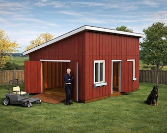 DIY 16x20 Lean to Shed Plans - PDF Download