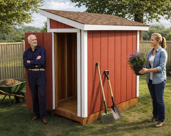 DIY 4x8 Lean to Garden Shed Plans - PDF Download