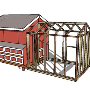 8x10 Chicken Coop Plans Large Chicken Coop With Pen PDF Download - Etsy