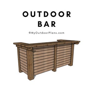DIY Outdoor Bar Plans - Wooden Barn Plans - PDF Download
