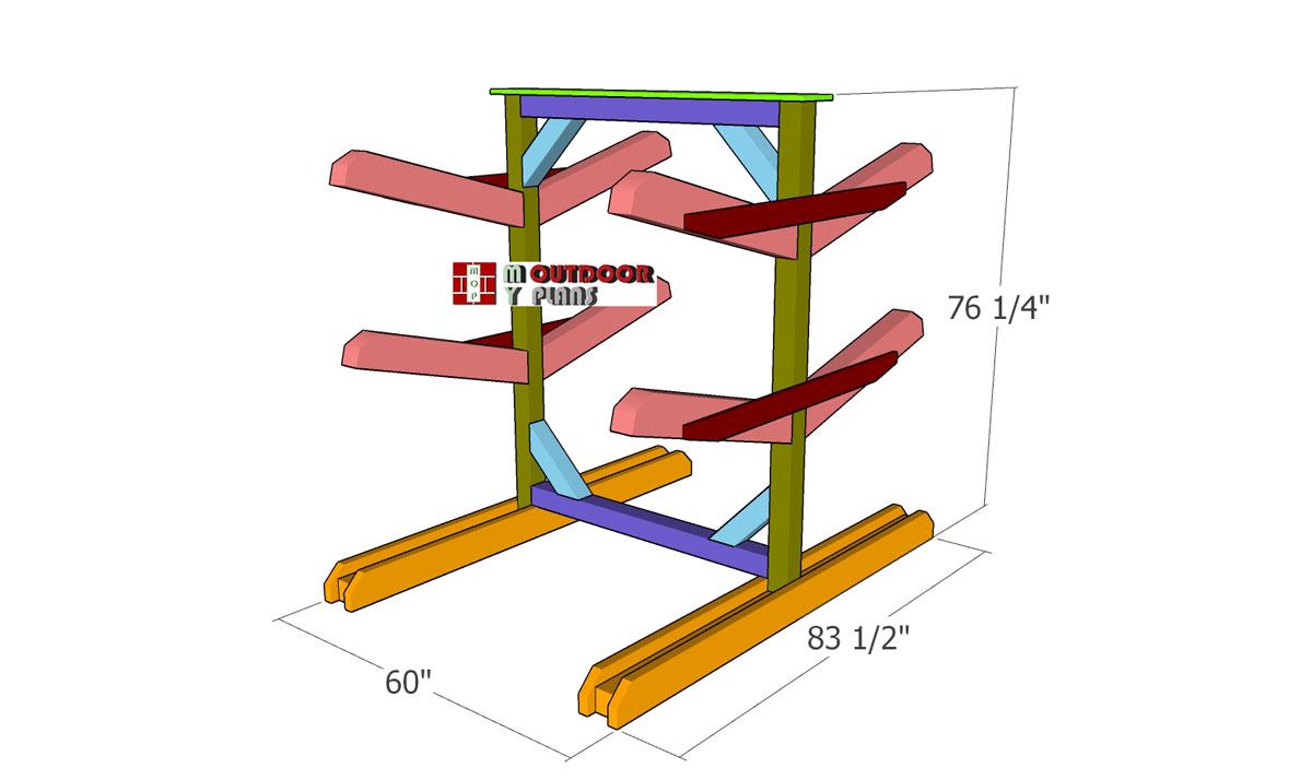 Diy Material Rack Plan.pdf DIY 6-kayak Storage Rack Plans – Step-by-step PDF - Etsy