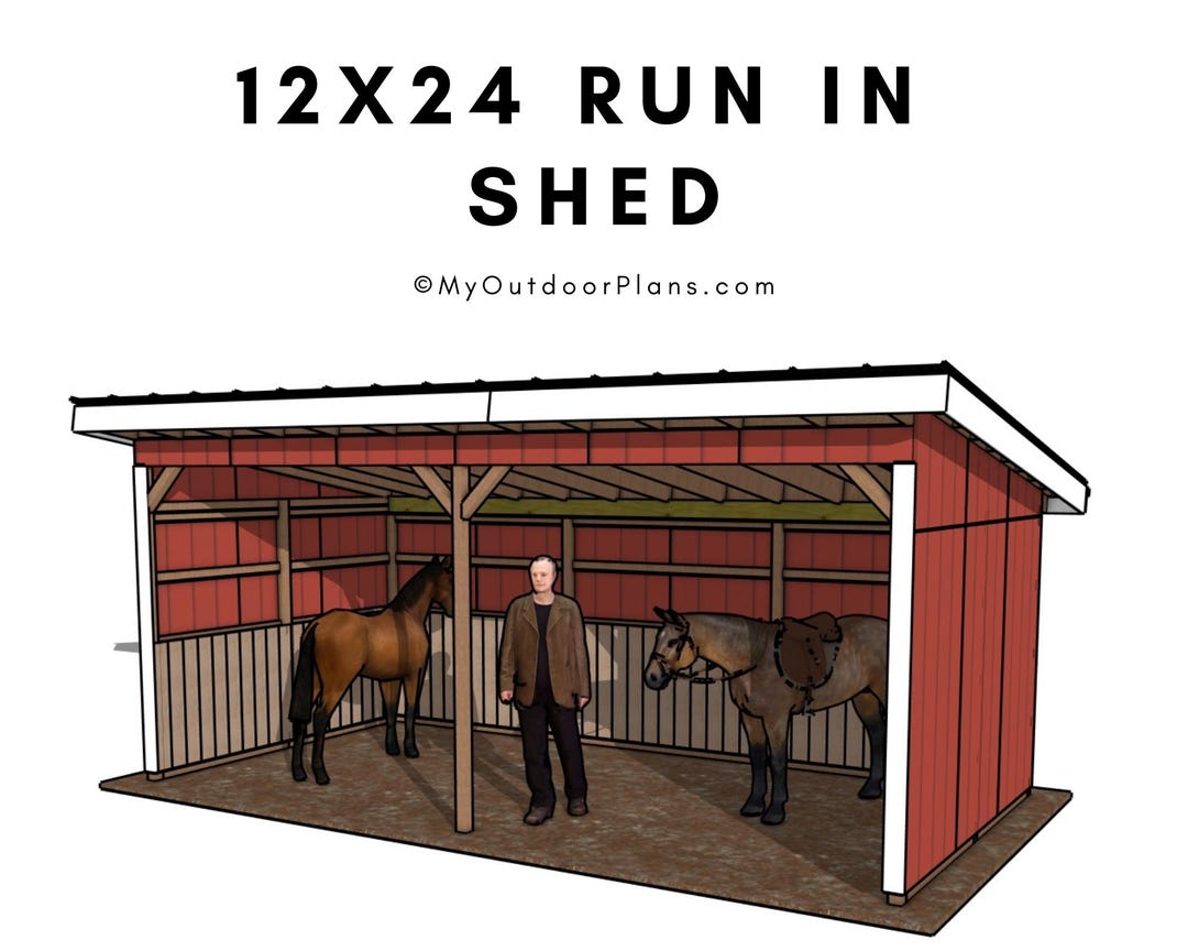 Horse Run In Shed Plansnull