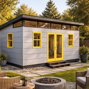 10x20 Modern Office Shed Plans: DIY Backyard Studio (PDF Download)