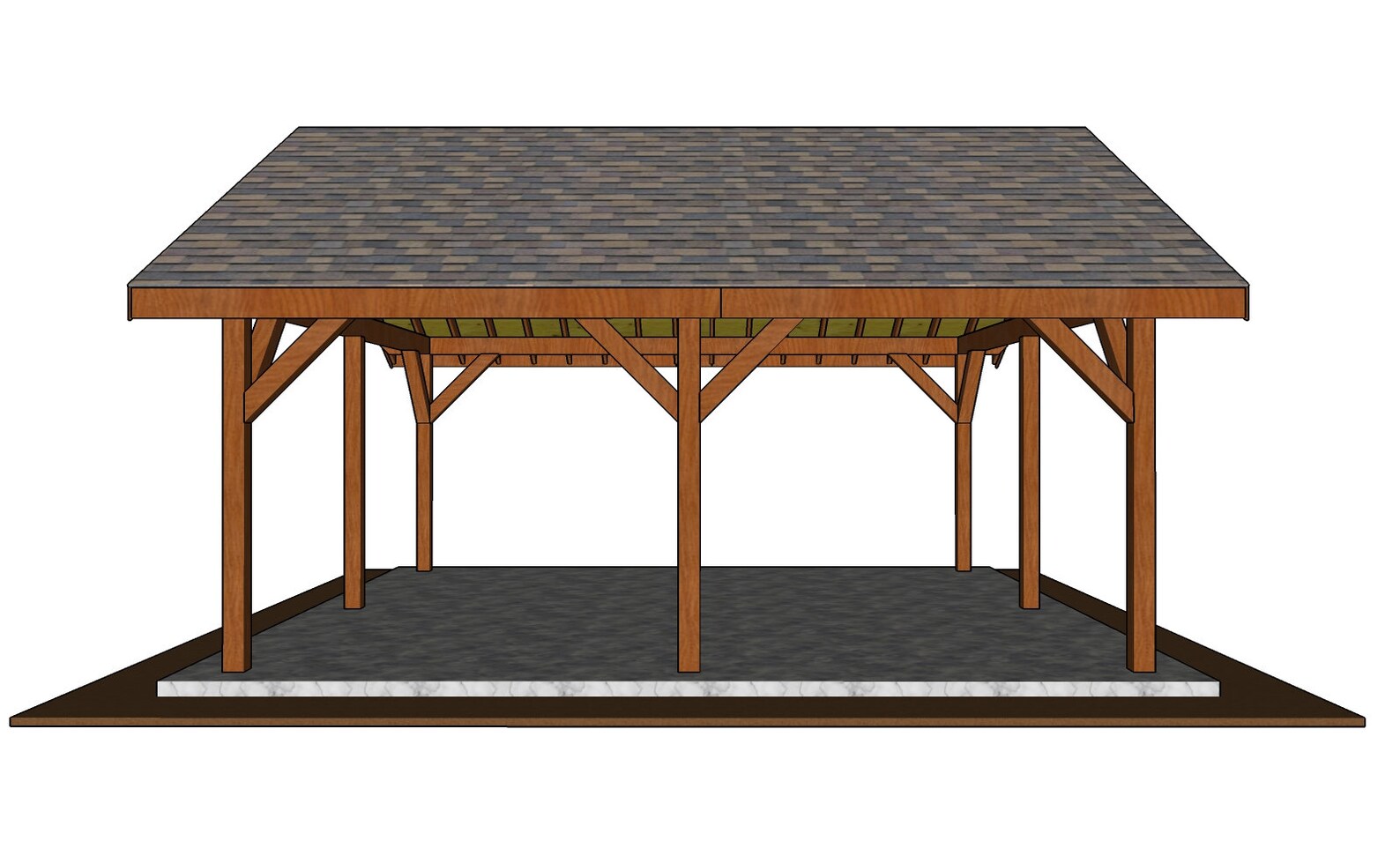 20x20 Gable Pavilion Plans Etsy