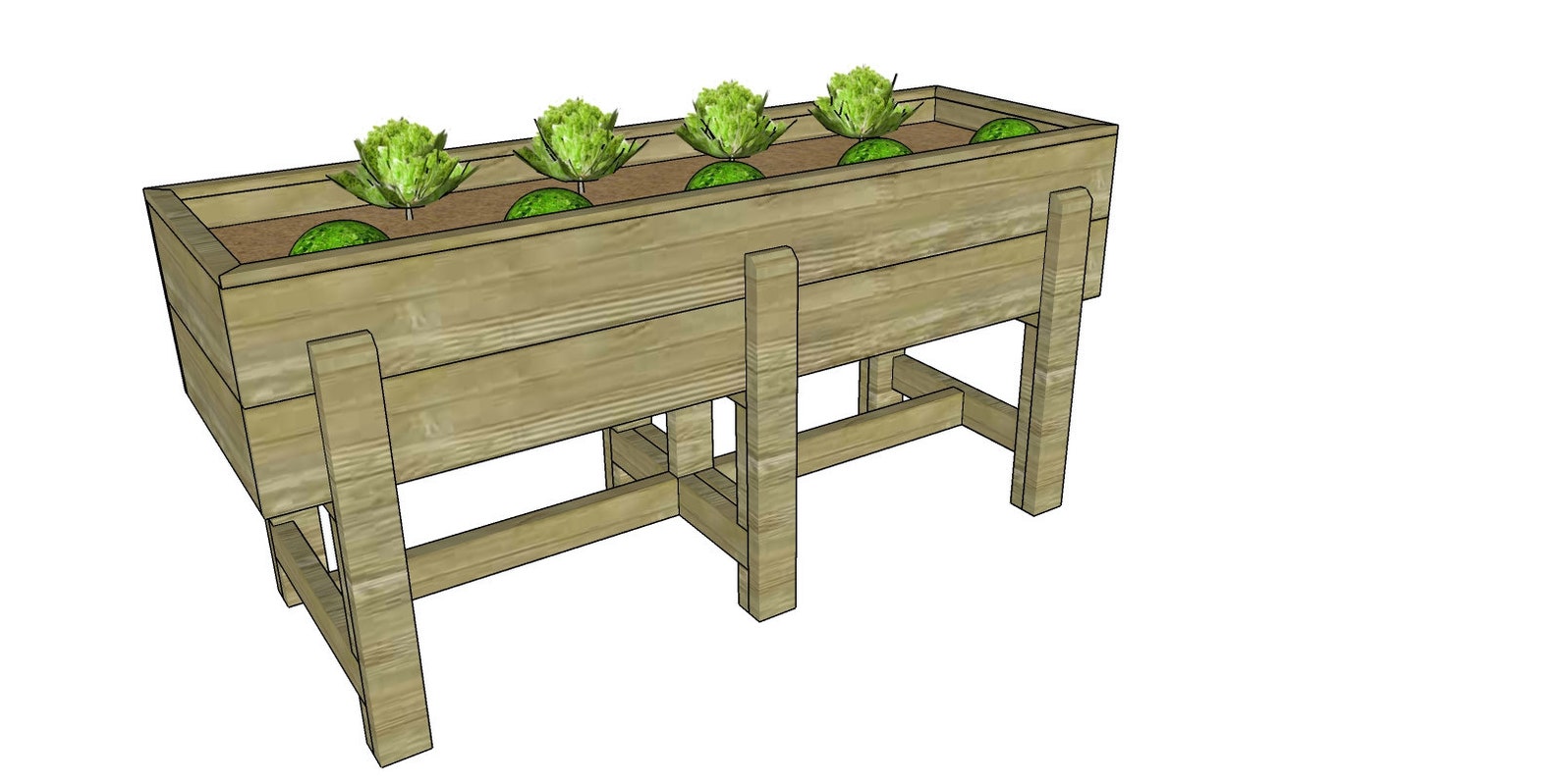 Waist High Garden Bed Plans Etsy