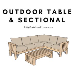 DIY Outdoor Sectional Sofa Plans - PDF Download