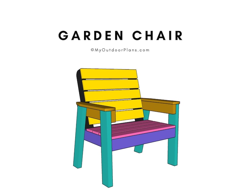 DIY Wooden Garden Chair Plans – Patio Furniture (PDF Download) image 2