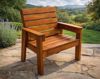 DIY Wooden Garden Chair Plans – Patio Furniture (PDF Download)